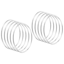 3.1 Inch Dream Catcher Rings, 20 Pcs Metal Macrame Wreath, Silver Tone