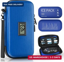 Insulin Cooler Travel Case, 2x180g TSA-Approved Portable Ice Packs
