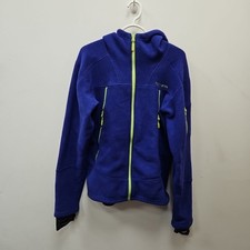 Norrona Narvik Warm3 Blue Berry Purple Fleece Hooded Jacket Size Mens Medium