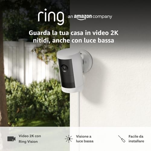 Nuova Ring Outdoor Camera Plus 2K Plug-in | Recensione e Vendita Online