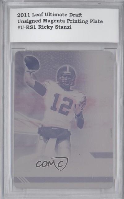 2011 Leaf Ultimate Draft Druckplatte Magenta 1/1 Ricky Stanzi #U-RS1 0t3