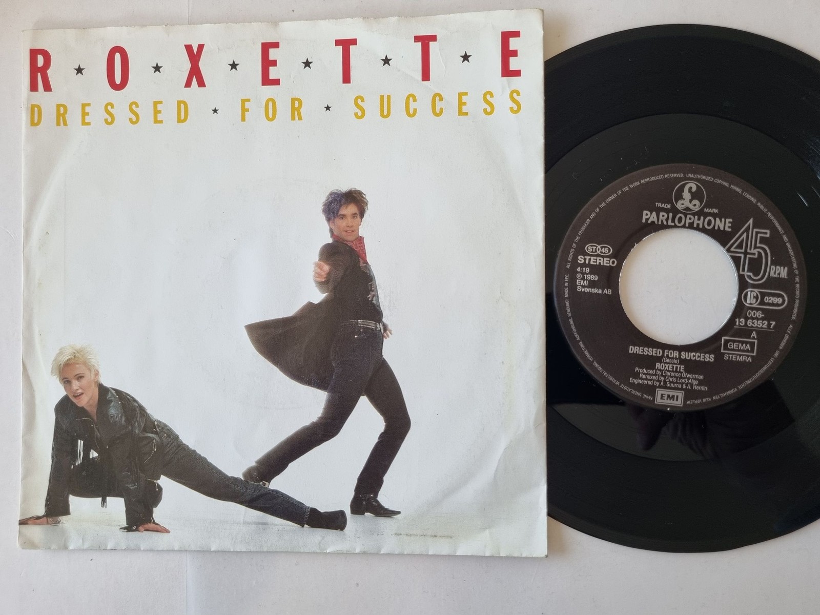 Roxette - Dressed For Success 7'' Vinyl Europe