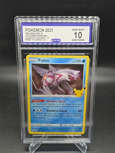 2021 Pokémon Palkia Holo #04 Celebrations CCG 10 GEM MINT