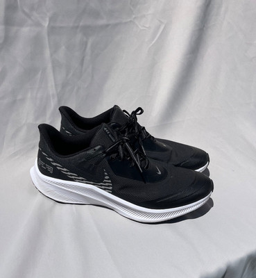 Size 13- Nike Quest 3 Shield Black Metallic Silver