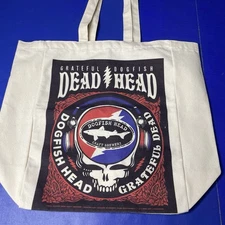 Grateful Dead Tote Bag Canvas Dogfish Head Vinyl Record Design Dead Head Promo