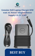 Genuine Dell Laptop Charger 65W watt AC Power Adapter Power Supply 19.5V 3.34A