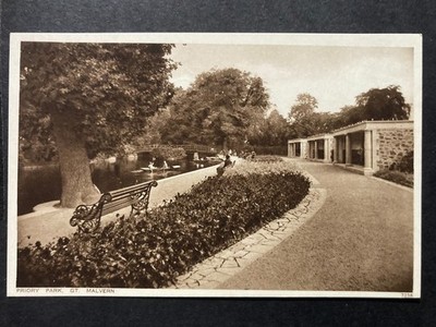 Priory Park, Great Malvern Worcestershire Vintage Postkarte G24