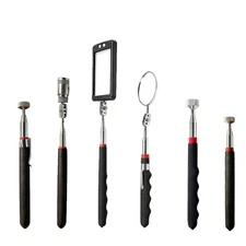 Telescoping Magnetic Pickup Tool Set, 2Pcs Round and Square Inspection Mirror Te