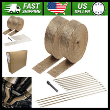 Design Engineering Titanium Exhaust Heat Wrap Kit 2 Rolls 12 Ties Tool