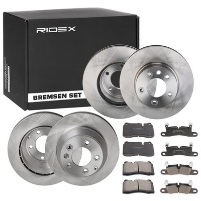 RIDEX Bremsenset Vorne Hinten Bremsscheiben Beläge Satz 330,0 330mm