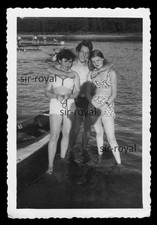 Pretty Women in Bikini 1952 - GDR Swimwear 1950s - Wittenberg? Photo 7x10cm