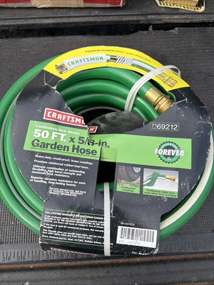 #ad Rare Sears Craftsman USA Nos 50 Ft Rubber Garden Hose Continuous Flow 69212 5 8” $229.00