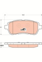 1 X Bremsbelagsatz BremsbeläGe TRW GDB1893 FüR Ford