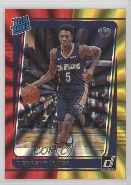 2021 Panini Donruss Rated Rookie Holo Red & Gold Laser Herbert Jones #207 0h28