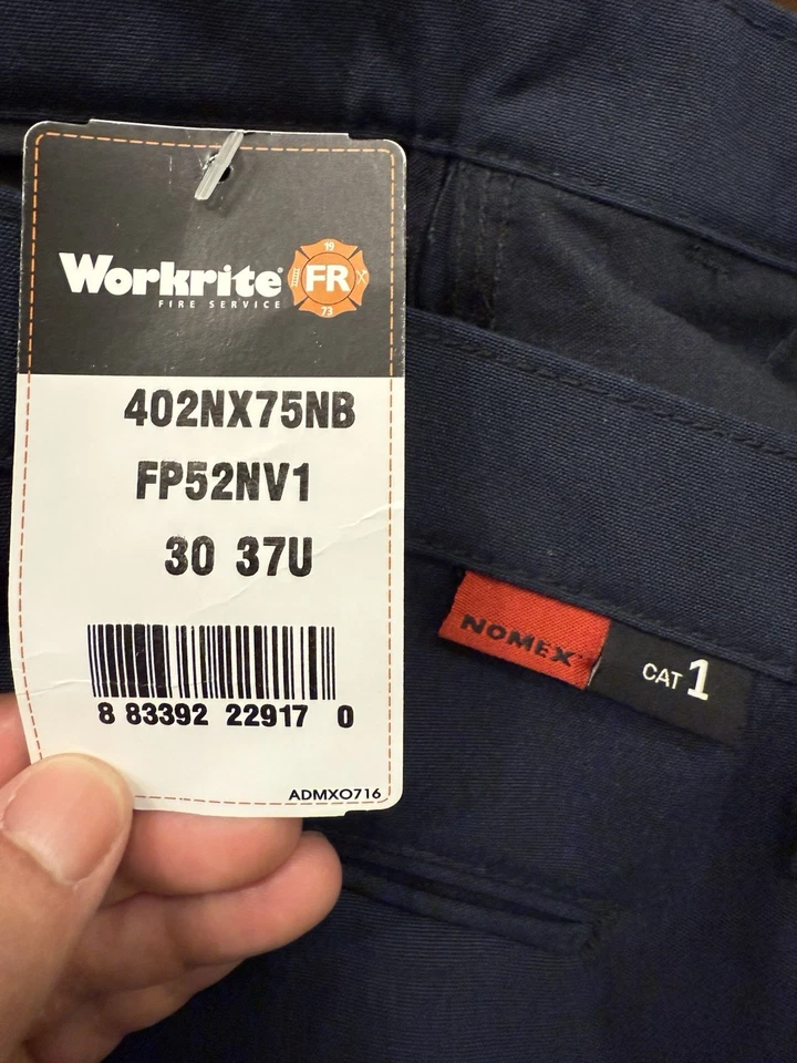 Workrite Nomex IIIA Fire Resistant Firefighter Pants Size 30 Navy Blue Unhemmed - Image 2 of 4