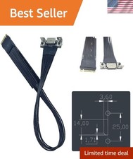 Silver-Plated 25cm Oculink 4i Extension Cable Male-Female - PCIe 4.0 Support