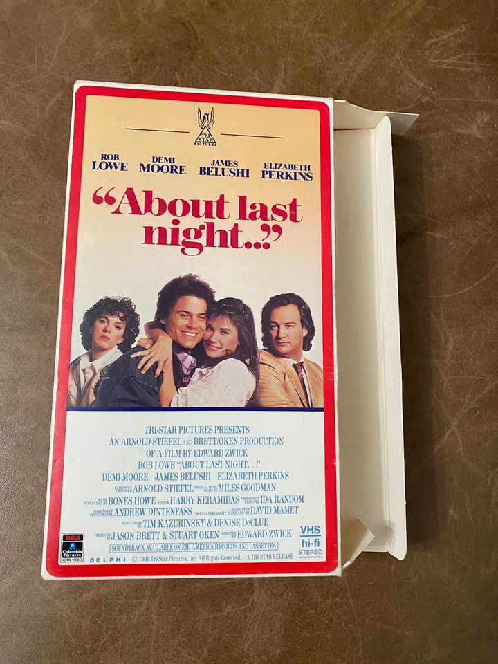 About Last Night VHS 1986, Vtg Side Opening RCA 1st Copy HTF OOP Rare - Image 4 of 4