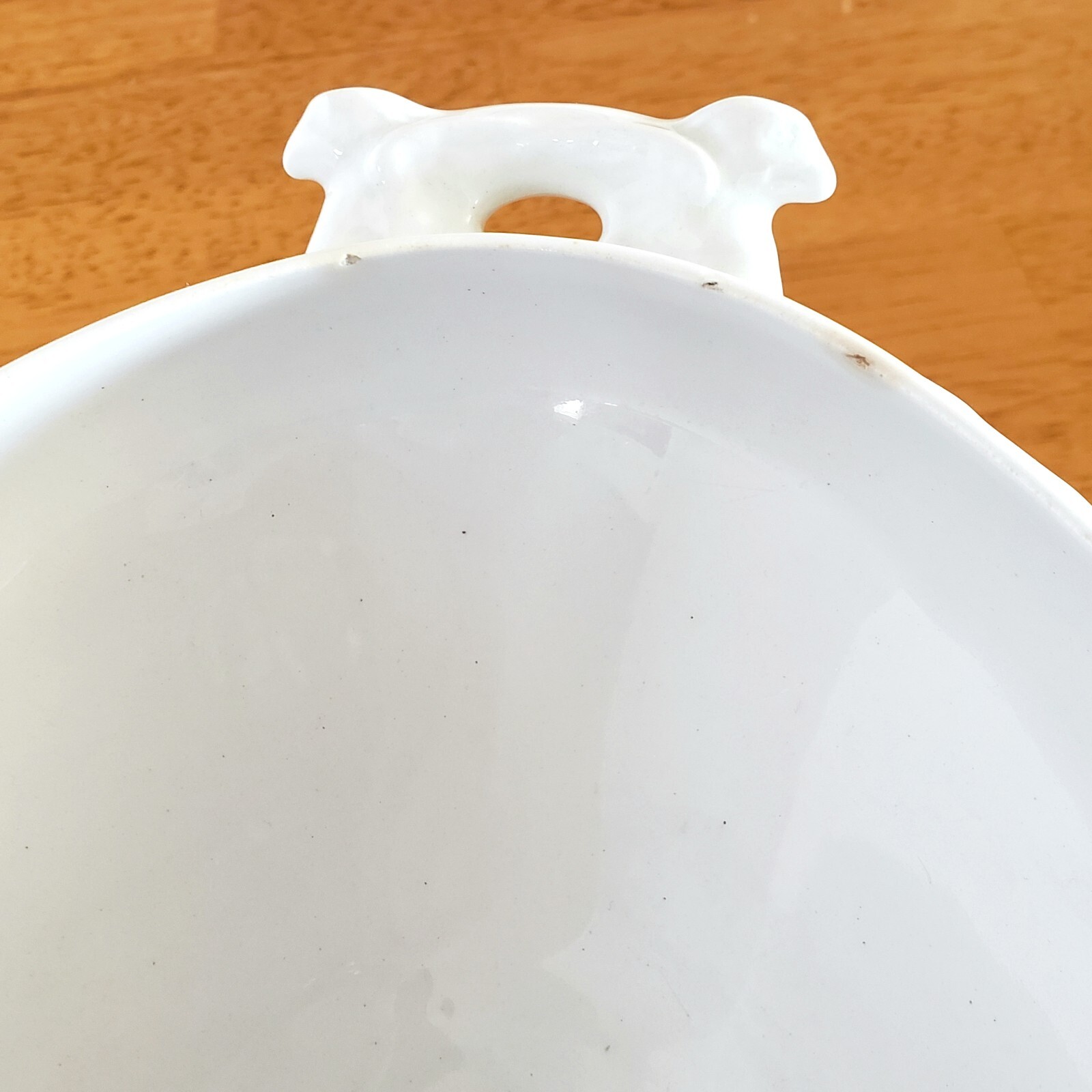 Antique White Ironstone Covered Vegetable Tureen Eagle Head Pratt & Simpson Engl