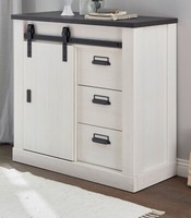 Schuhschrank Flur Kommode Schuhkommode Garderobe Weiß Pinie Landhaus Diele Stove