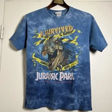 VTG Universal Studios Hollywood Jurrasic Park Ride T Shirt Tye Dye Size Small
