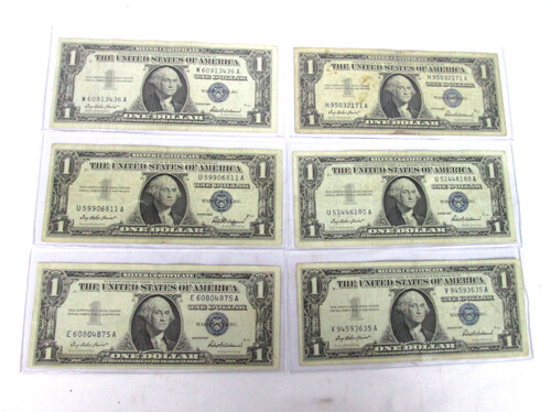 Lot of 13 Rare Blue Seal Silver Certificate One $1 Dollar Bills 1957, A, B - Picture 7 of 8
