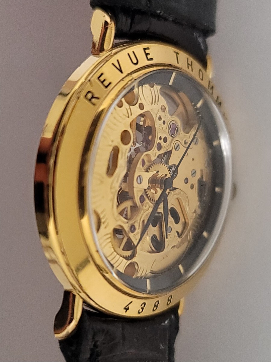 REVUE THOMMEN スケルトンゴールド時計 5068 REVUE THOMMEN Watch Skeleton Used Wristwatch | eBay