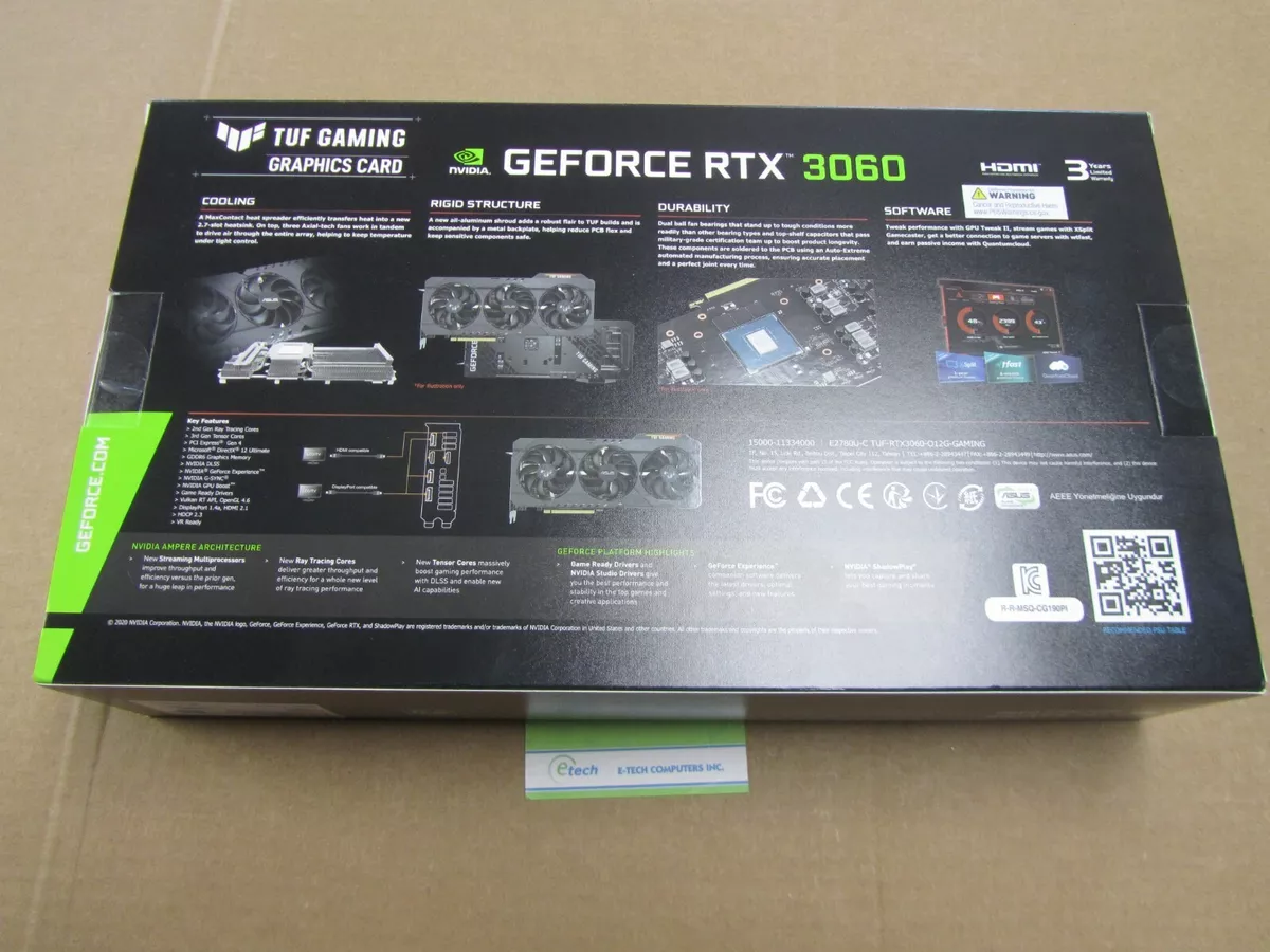 TUF-RTX3060-O12G-GAMING - ASUS TUF Gaming GeForce RTX 3060 OC