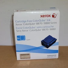 Genuine Xerox 108R00950 Cyan OEM Ink 6-Pack ColorQube 8870/8880 Sealed New!