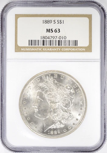 1889-S Morgan Silver Dollar NGC MS63