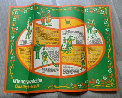 Historisch * WIENERWALD Gastlichkeit * Tischset Flyer Werbung Plakat - RAR