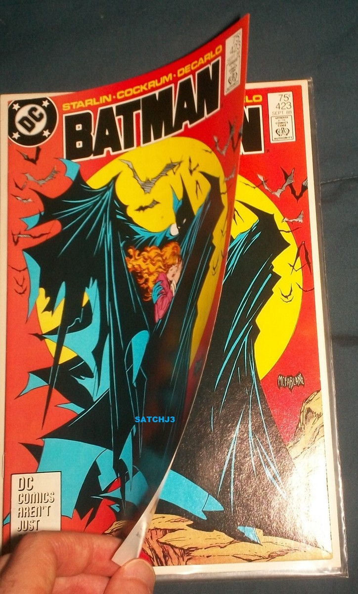 1988 BATMAN #423 DOUBLE COVER COMIC BOOK TODD MCFARLANE COVER ART