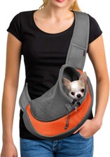 Pet Dog Sling Carrier Breathable Mesh Travel Safe Sling Bag - Size Small