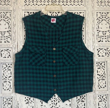 Vintage No Boundaries Green And Black Gingham...