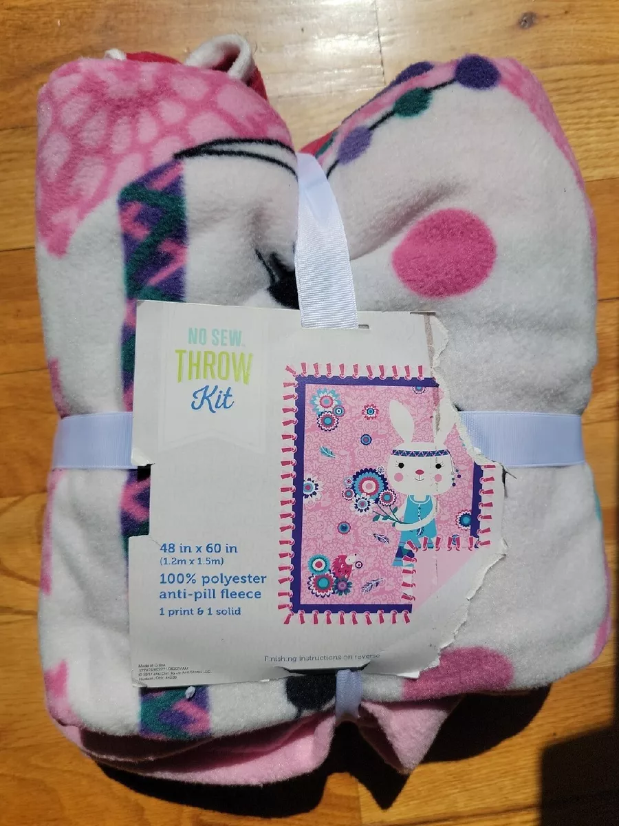 No-sew” fleece throw kit(s), new/never used - baby & kid stuff