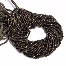 Natural Cats Eye Gemstone Rondelle Shape Faceted Beads 3X3 mm Strand 13" EB-288