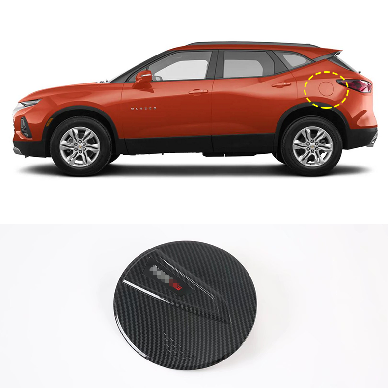 For Chevry Blazer 2019-25 Carbon Fiber Filler Door Fuel Tank Cover Gas Cap Trim
