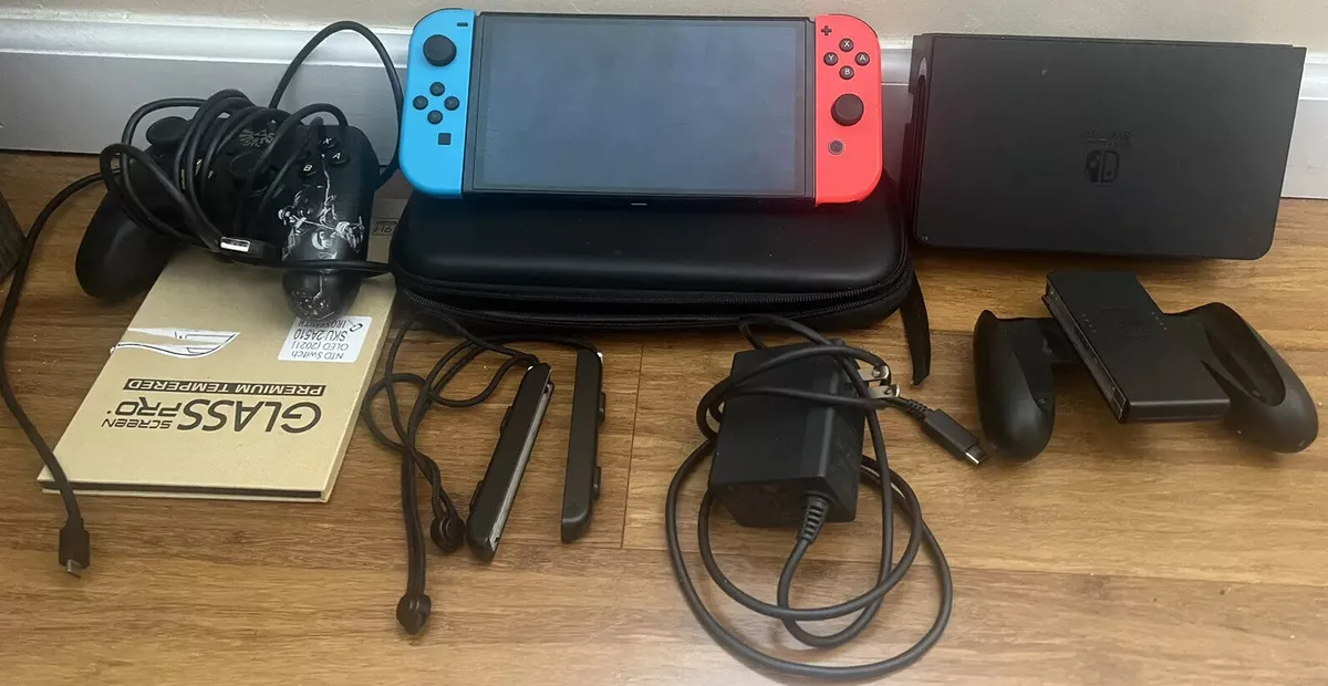  Nintendo Switch – OLED Model w/ Neon Red & Neon Blue