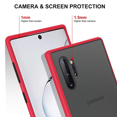  Stoßfest Handy für Samsung Galaxy Note 10+ Hülle Cover Flexibel Bumper Rot