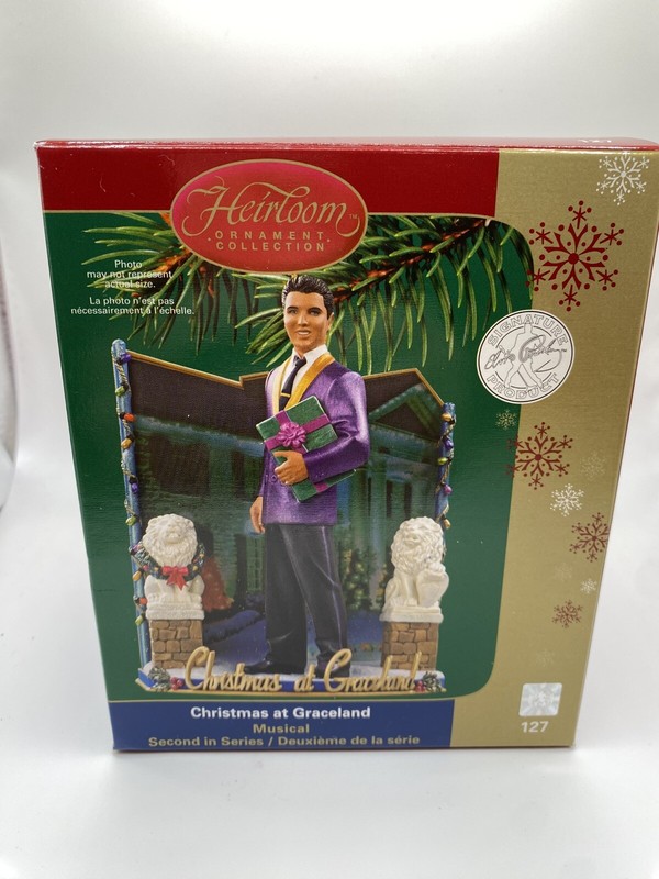 2006 CARLTON CARDS HEIRLOOM ELVIS PRESLEY*PLAYS WHITE CHRISTMAS* 2nd SERIES-READ