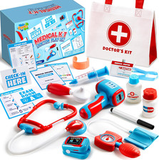 Kids Doctor Kit,16-Piece Pretend Play Medical Kit with Bag, Doctor Role Play ...