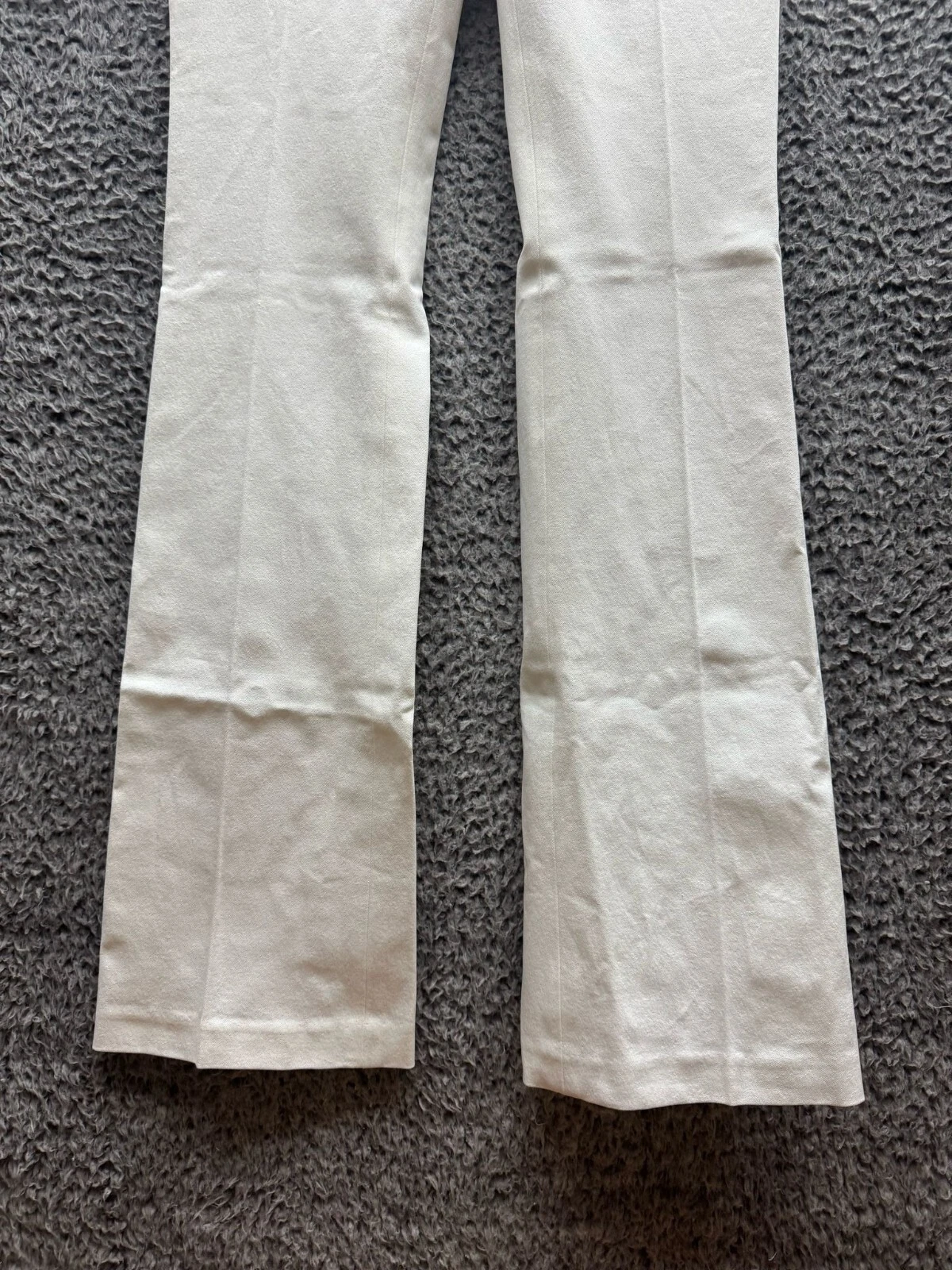 OFF WHITE Joseph Rocket Gabardine pantaloni svasati elasticizzati bianco sporco donna taglia 38 nuovi con etichette $320