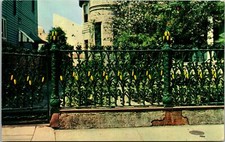 Famous Corn Stalk Fence Cast Iron New Orleans Louisiana Postcard