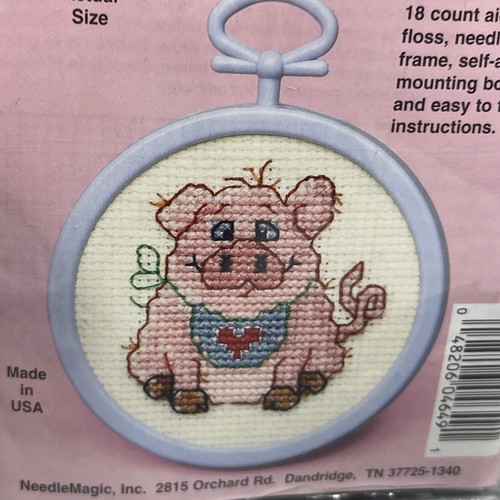 Gezähltes Kreuzstich-Set 4699 Schwein kleines Tier NMI NMI NOS Bauernhof Tier Kinderzimmer - Bild 7 von 8