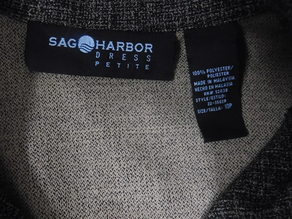 Sag Harbor Mujer Chaqueta 10P Petites Marrón Blazer Vestido Cuatro Botones Foto 4 de 4