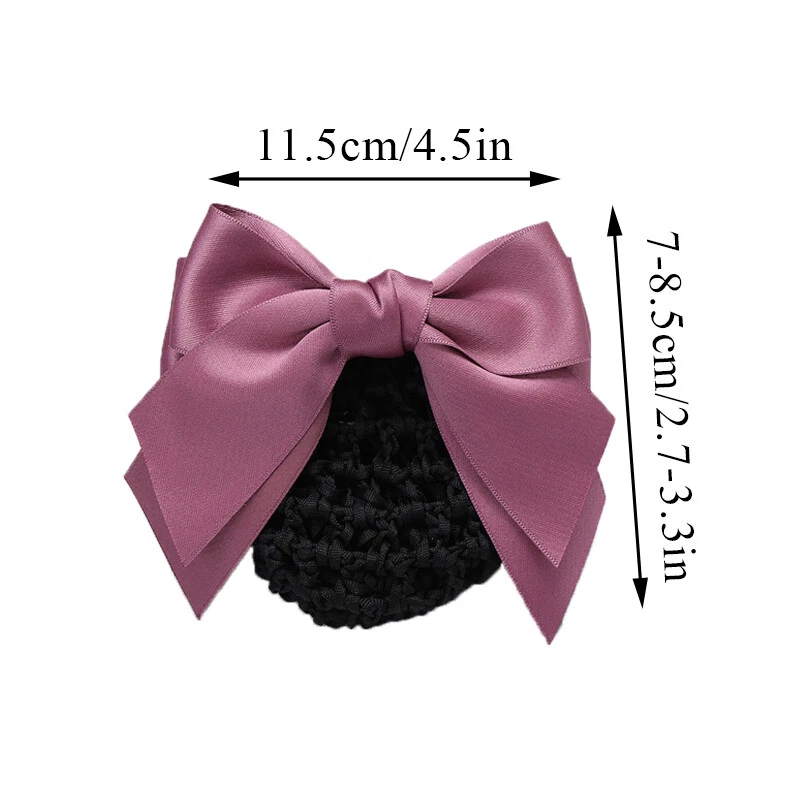 Женский атласный большой бант волос булочка Net змея крючком волос Cover волосы аксессуары - Изображение 3 из 4