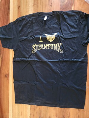 2xl Offical Hullaballo Anime ''I Love Steampunk'' Size Gray Shirt Comic Con 