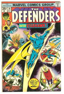 DEFENDERS #28 7.0 // 1ST FULL APPEARANCE OF STARHAWK MARVEL COMICS 1975