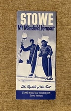 STOWE 1952 Vintage Ski Brochure VERMONT Resort Souvenir SEPP RUSCHP Instructor