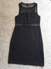 Topshop Black Cut Out dress UK10-vgc