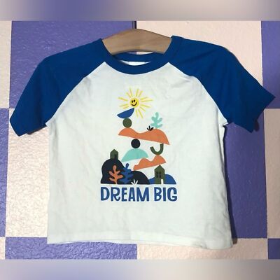 NWOT Open Edit Organic Cotton  Dream Big  Baseball Tee - Size 12M